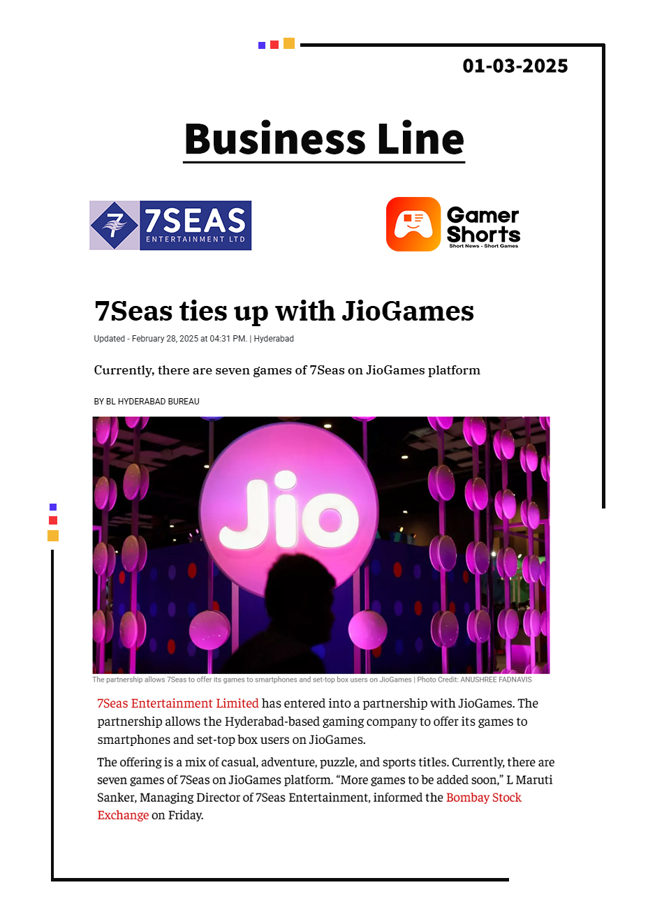 JioGames x 7Seas Entertainment: Expanding the fun across screens